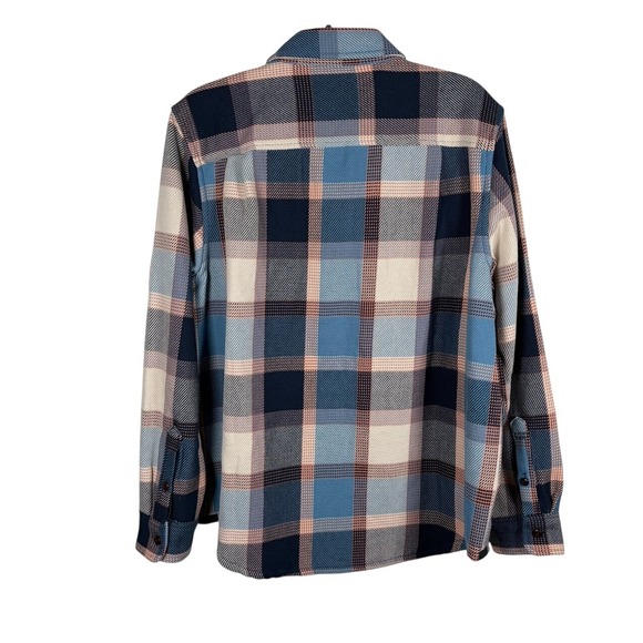 Outerknown Blanket Shirt Mens L Heavy Organic Cotton Plaid Button Up Pockets - Picture 9 of 13